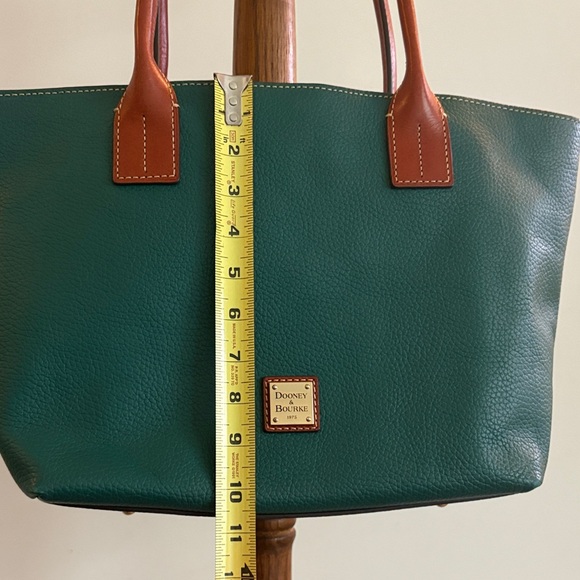 Dooney & Bourke Large Pebble Grain Leather Shoulders Strap Tote Bag - Green - Picture 13 of 16